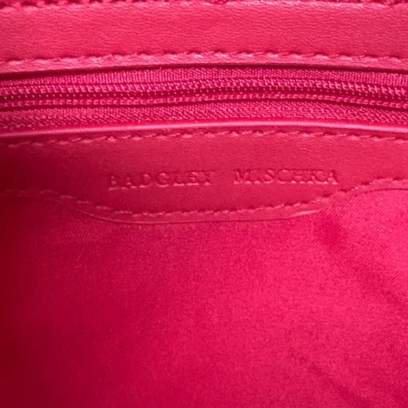 Badgley Mischa Red Quilted Tote with Gold Accents & Mini White Purse Charm - Picture 5 of 9